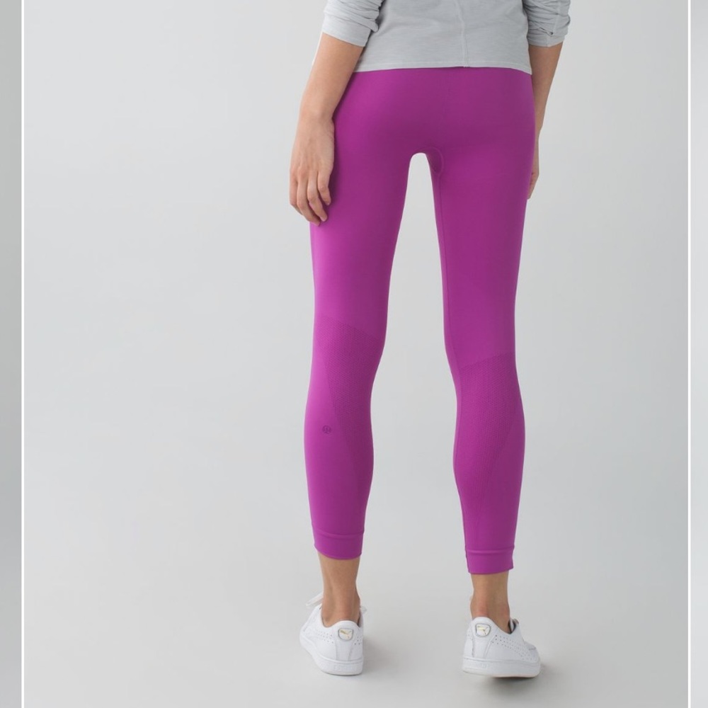 LULULEMON Zone in crop yoga tights leggings size 4 ultra violet purple